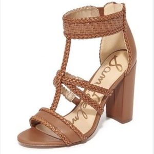 Sam Edelman Yordana size 8 brown braided heels